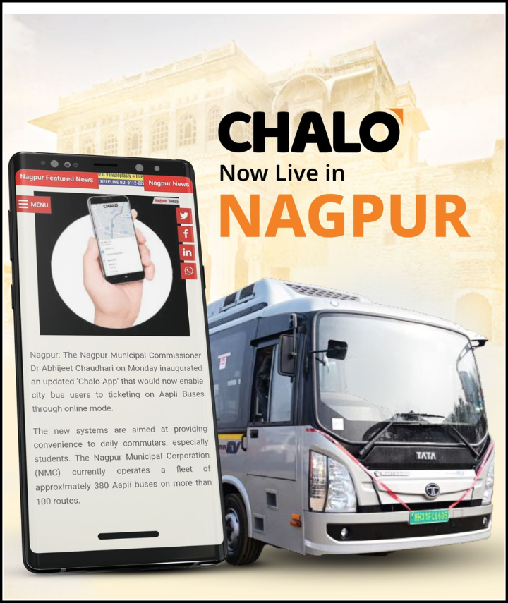 Chalo Wins ₹215 Cr Contract to Operate Nagpur’s Aapli Public Bus Service