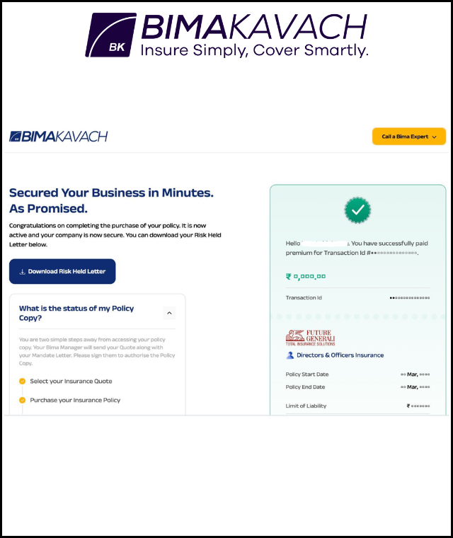 BimaKavach launches India’s first fully DIY digital commercial insurance purchase